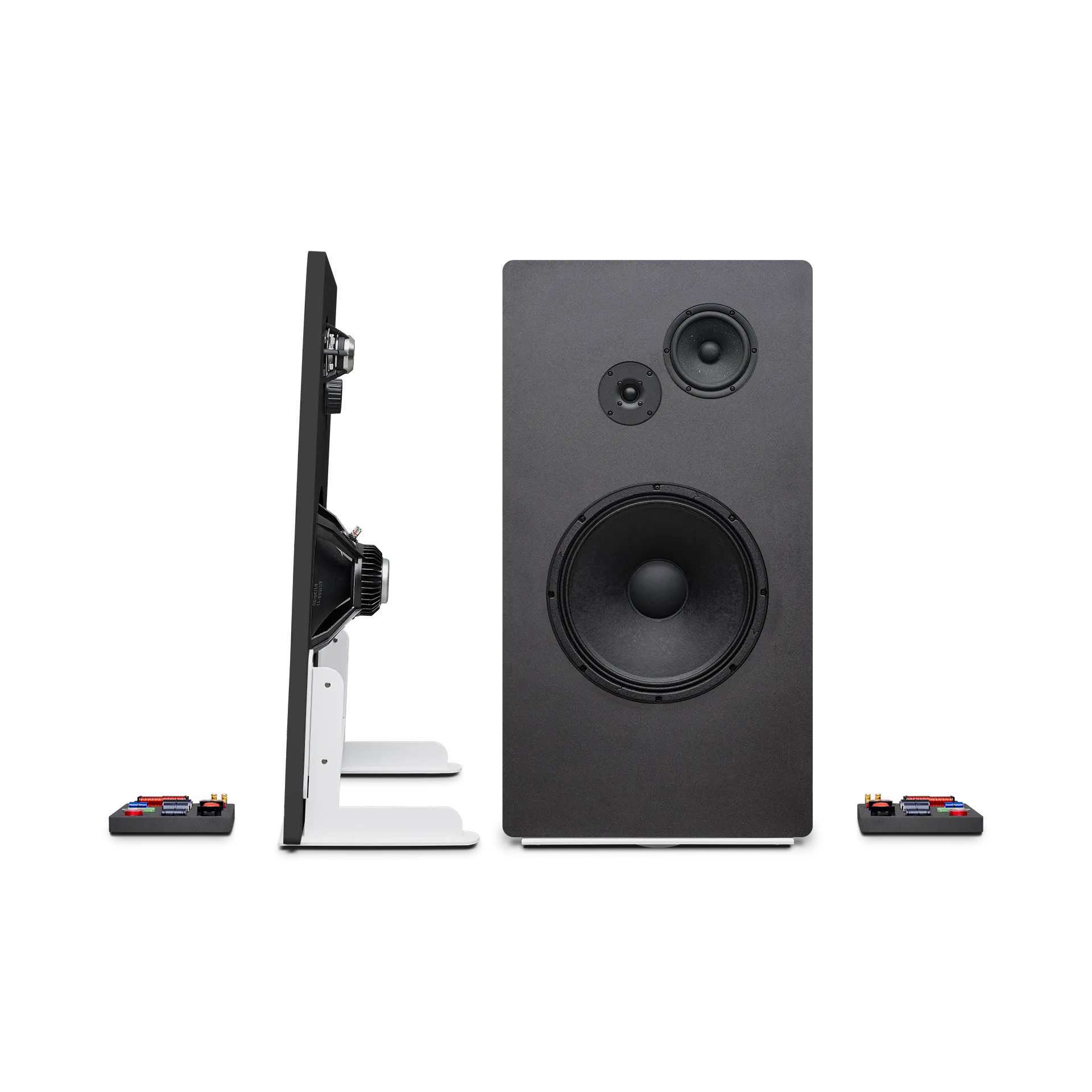 Mechanica Studio speaker black and white stand