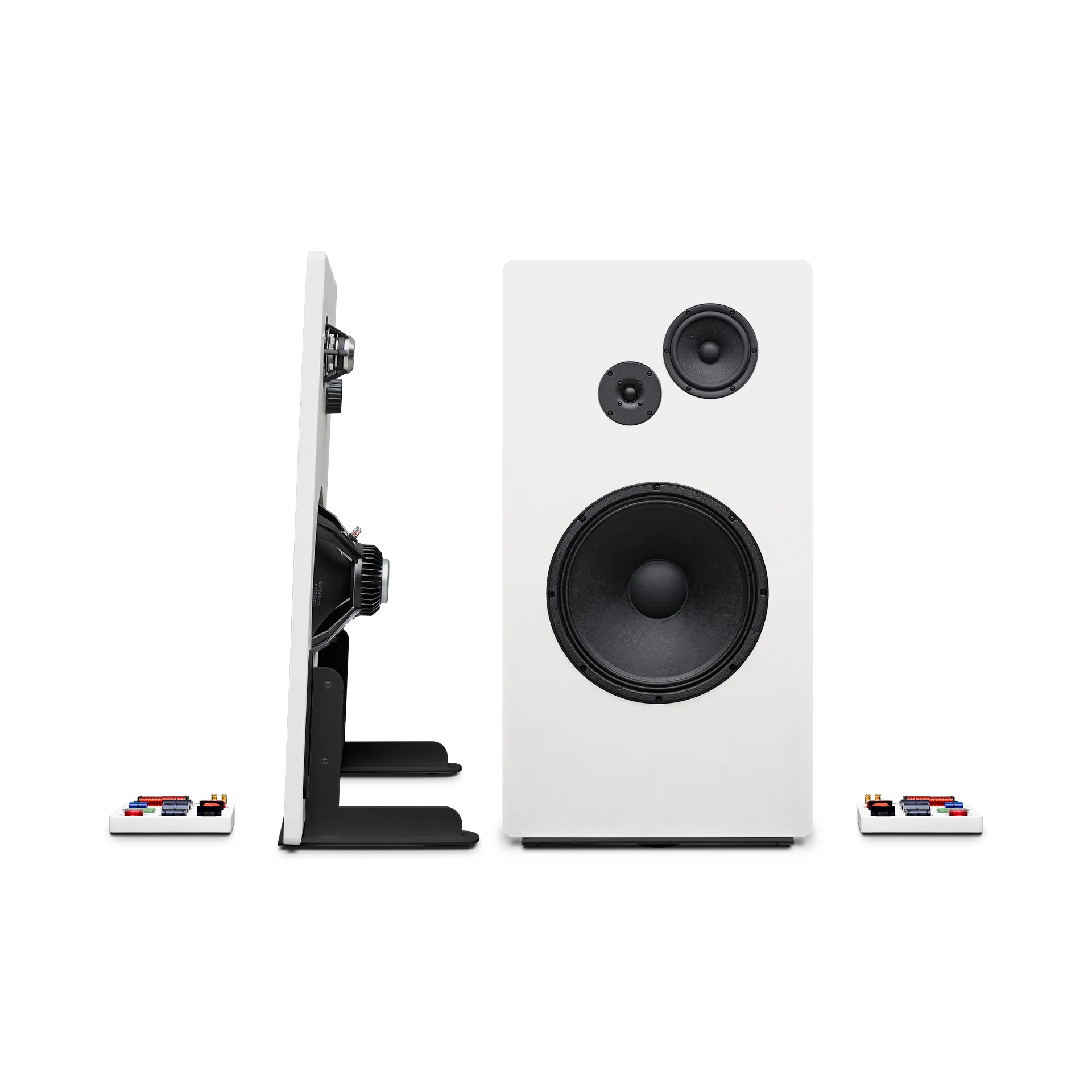 Mechanica Studio speaker white and black stand