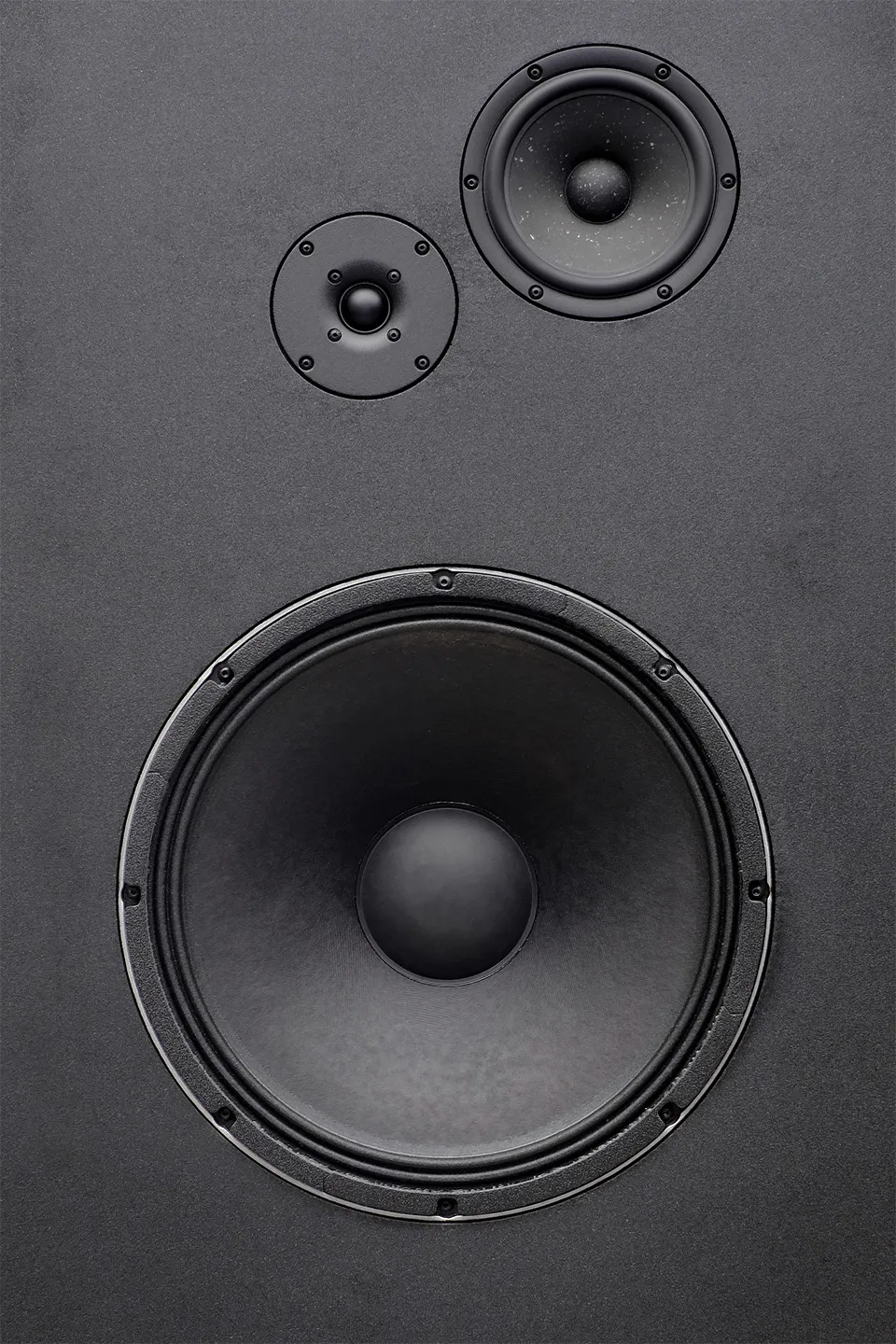 Mechanica Studio speaker detail front in black